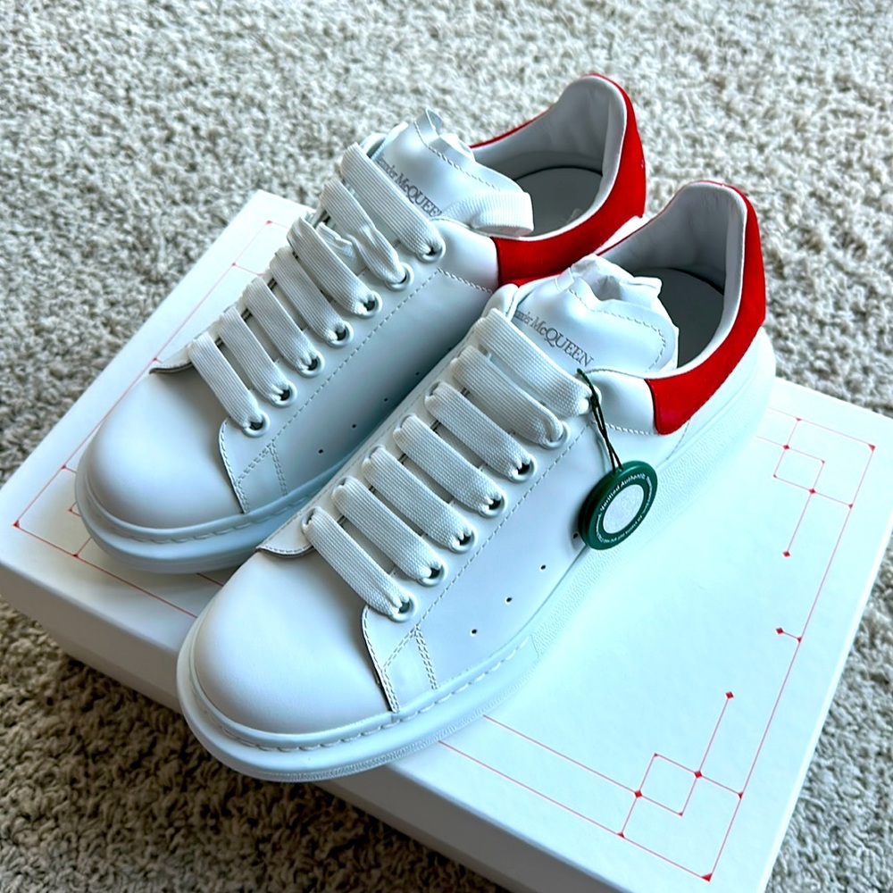 Alexander McQueen White/Lust Red Size 41 NEW